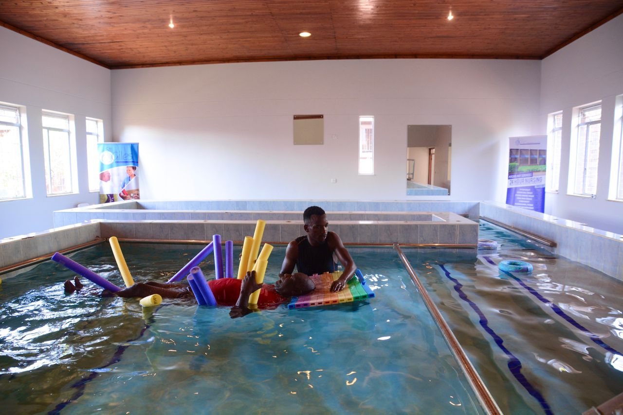 Hydrotherapy exercises taking place